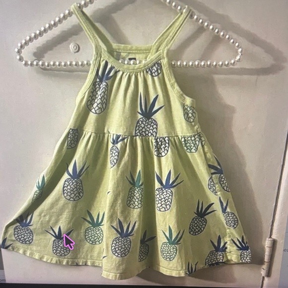 Tea Collection Other - Tea Collection Pineapple Print Trapeze Dress 4 Whimsywear Cottagecore Playful